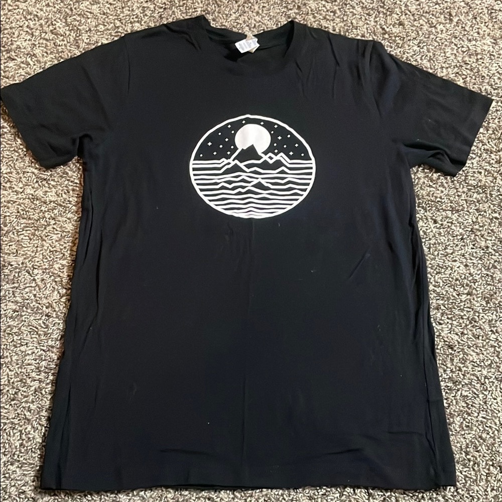 Bella Canvas Black Tee with White Graphic